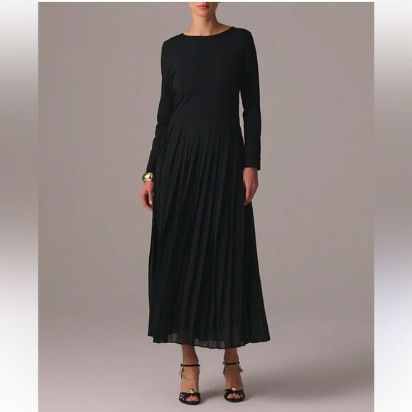 J. Crew Black Long Sleeve Dress - Picture 3 of 9